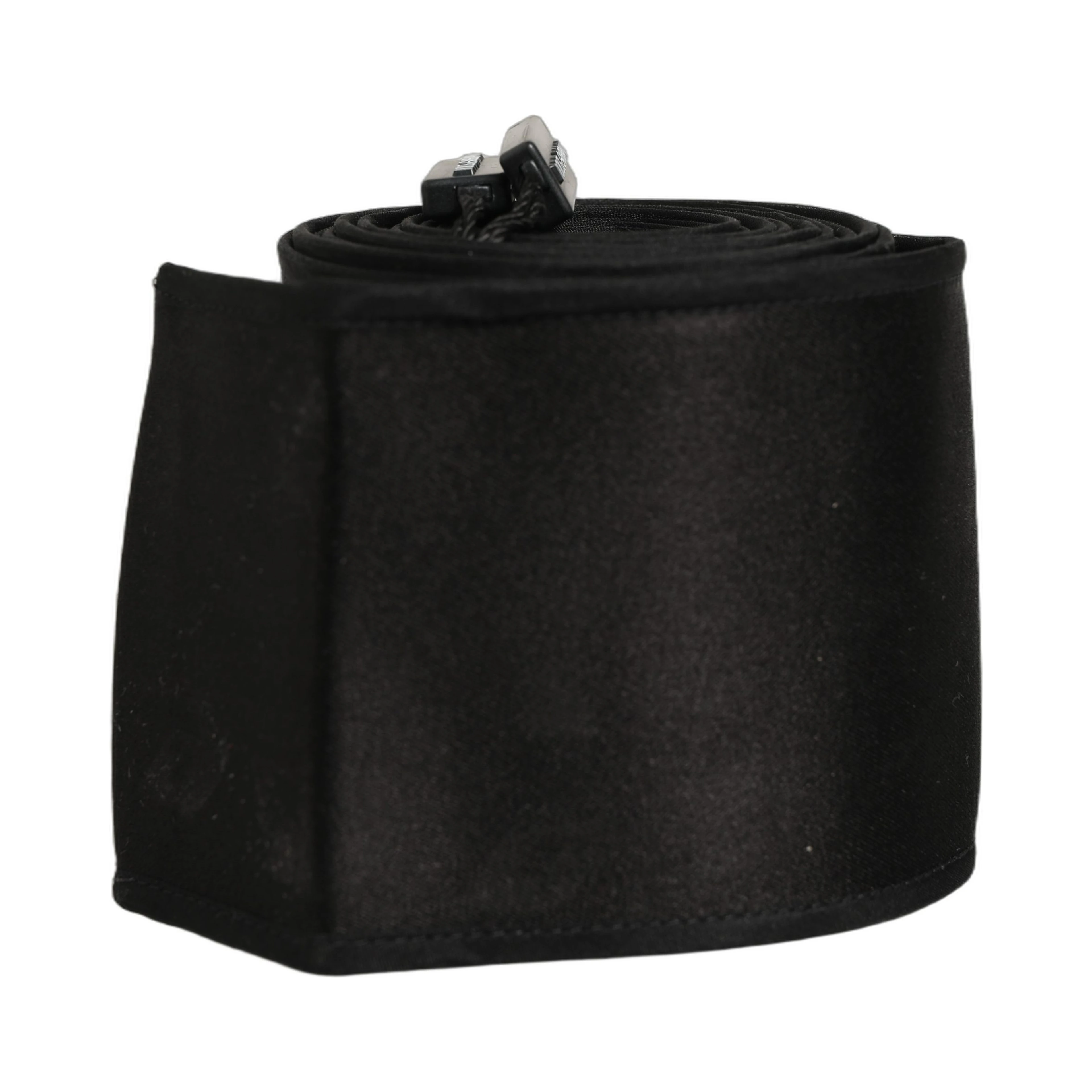 Black Satin Silk Wide Band Waist Cintura Belt