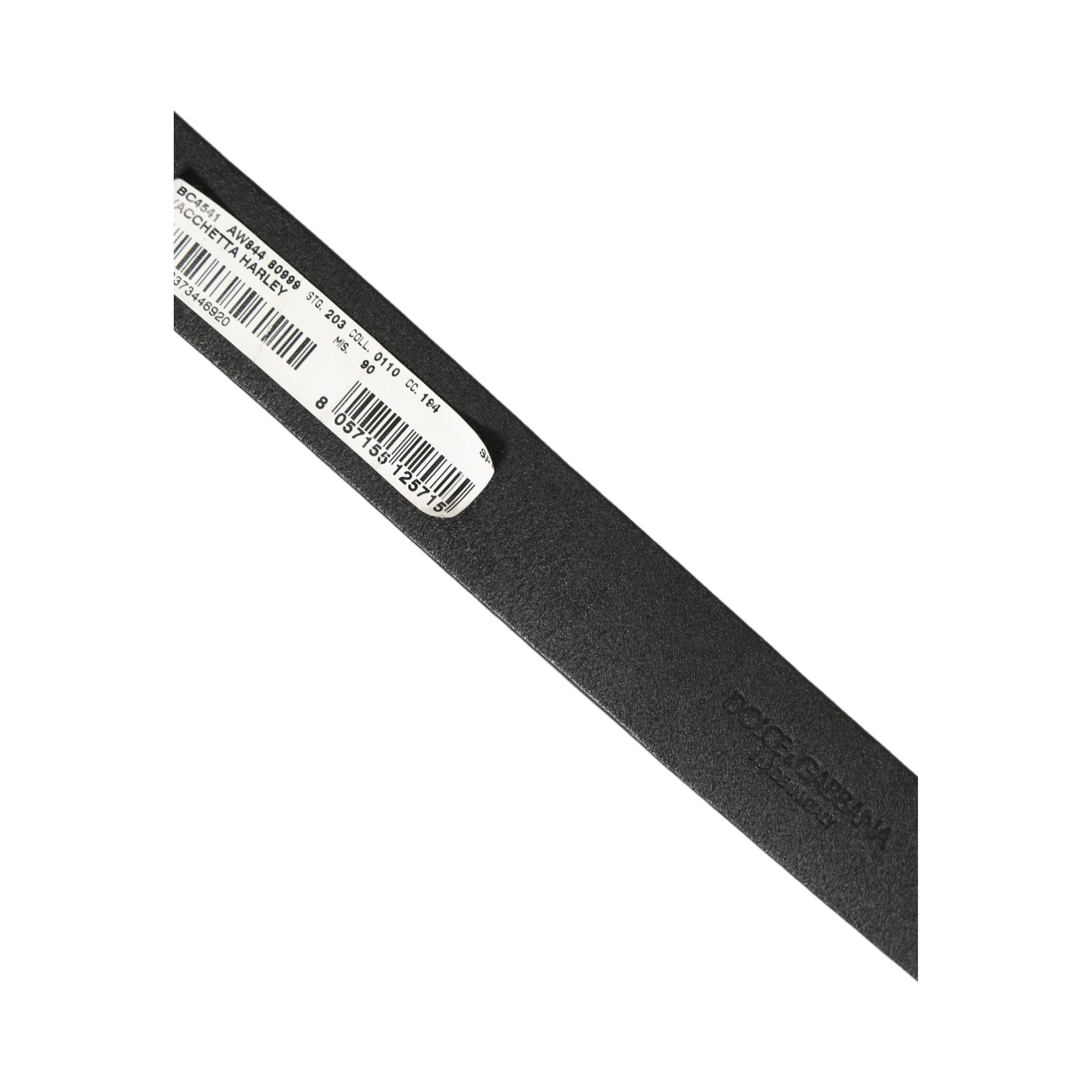 Black Leather Antique Finish Buckle Belt