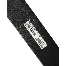 Black Exotic Leather Gold Metal Buckle Belt