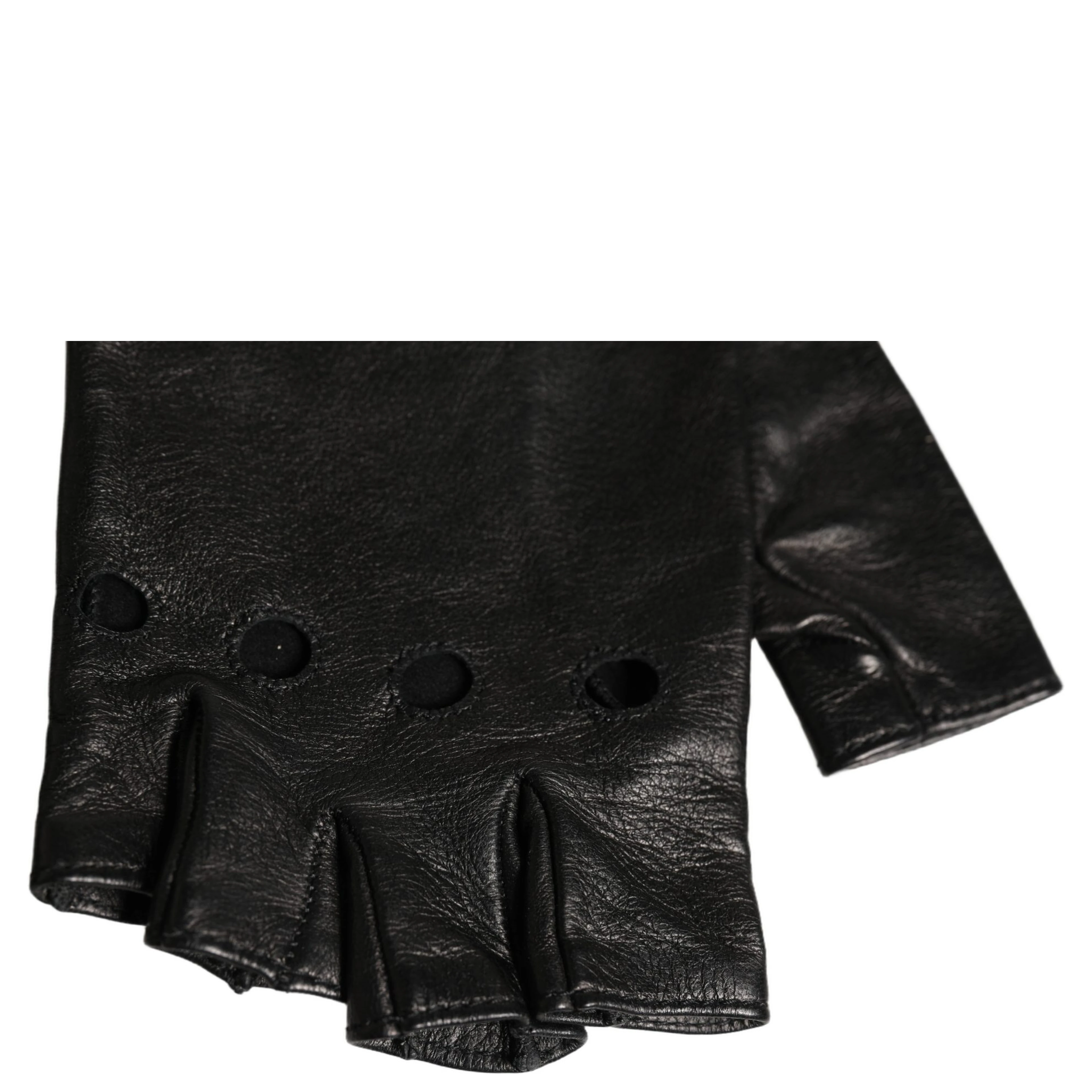 Black Embellished Wrist Length Fingerless Gloves