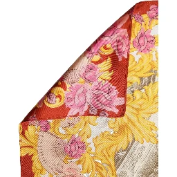 Multicolor Silk Printed Square Foulard Scarf