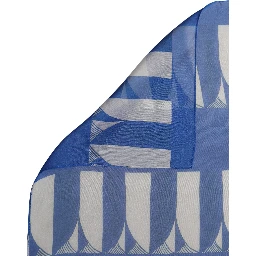 Blue White Patterned Square Foulard Scarf