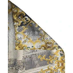 Multicolor Printed Silk Square Foulard Scarf