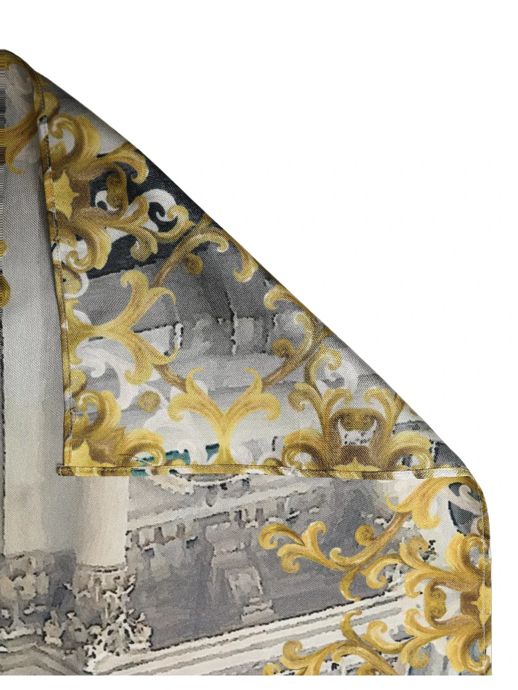 Multicolor Printed Silk Square Foulard Scarf alternative