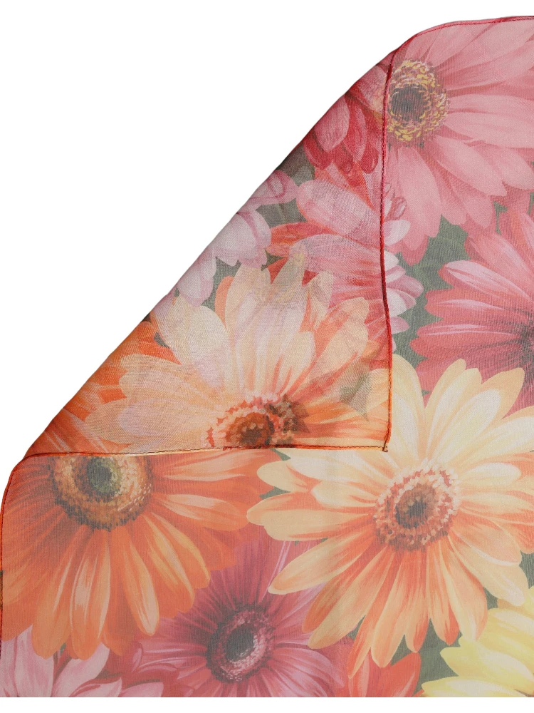 Multicolor Floral Silk Shawl Stole Scarf alternative