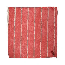 Red Silk Braided Rope Square Foulard Scarf