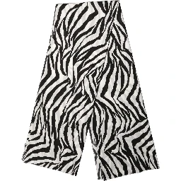 Black White Zebra Cotton Lace Stole Scarf