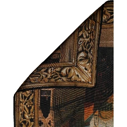 Multicolor Silk Printed Square Foulard Scarf
