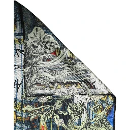 Multicolor Printed Silk Square Foulard Scarf