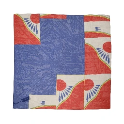 Multicolor Abstract Square Foulard Scarf