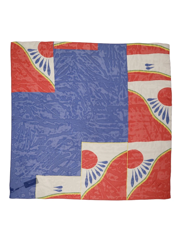 Multicolor Abstract Square Foulard Scarf alternative