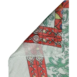 Multicolor Silk Printed Square Foulard Scarf