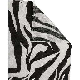 Black White Zebra Cotton Lace Stole Scarf