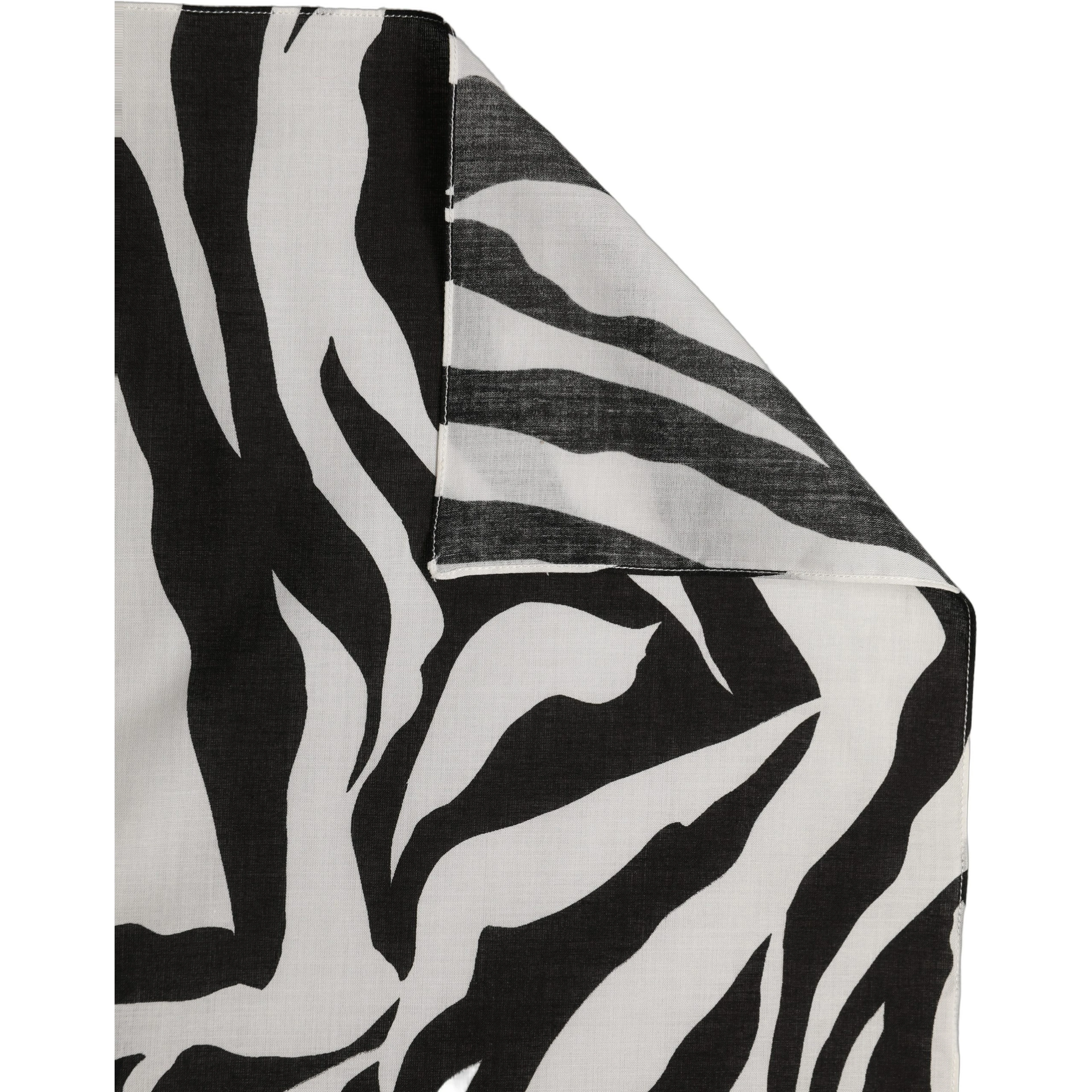 Black White Zebra Cotton Lace Stole Scarf