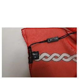 Red Silk Braided Rope Square Foulard Scarf