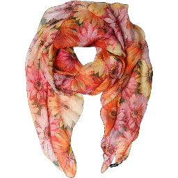 Multicolor Floral Silk Shawl Stole Scarf