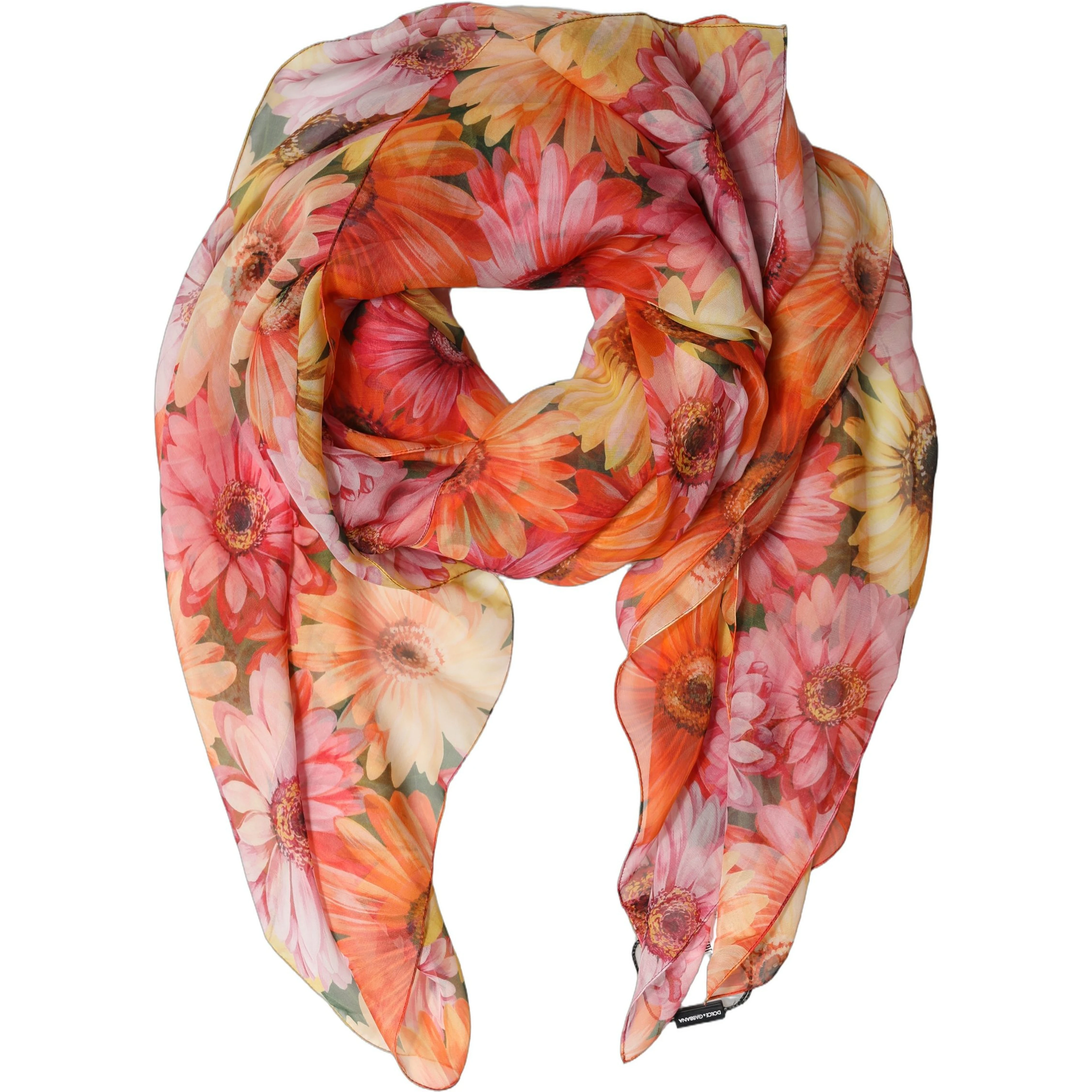 Multicolor Floral Silk Shawl Stole Scarf