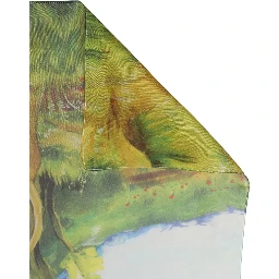 Light Blue Silk Landscape Foulard Scarf