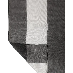 Black White Stripe Silk Shawl Stole Scarf