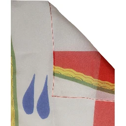 Multicolor Abstract Square Foulard Scarf