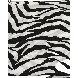 Black White Zebra Cotton Lace Stole Scarf