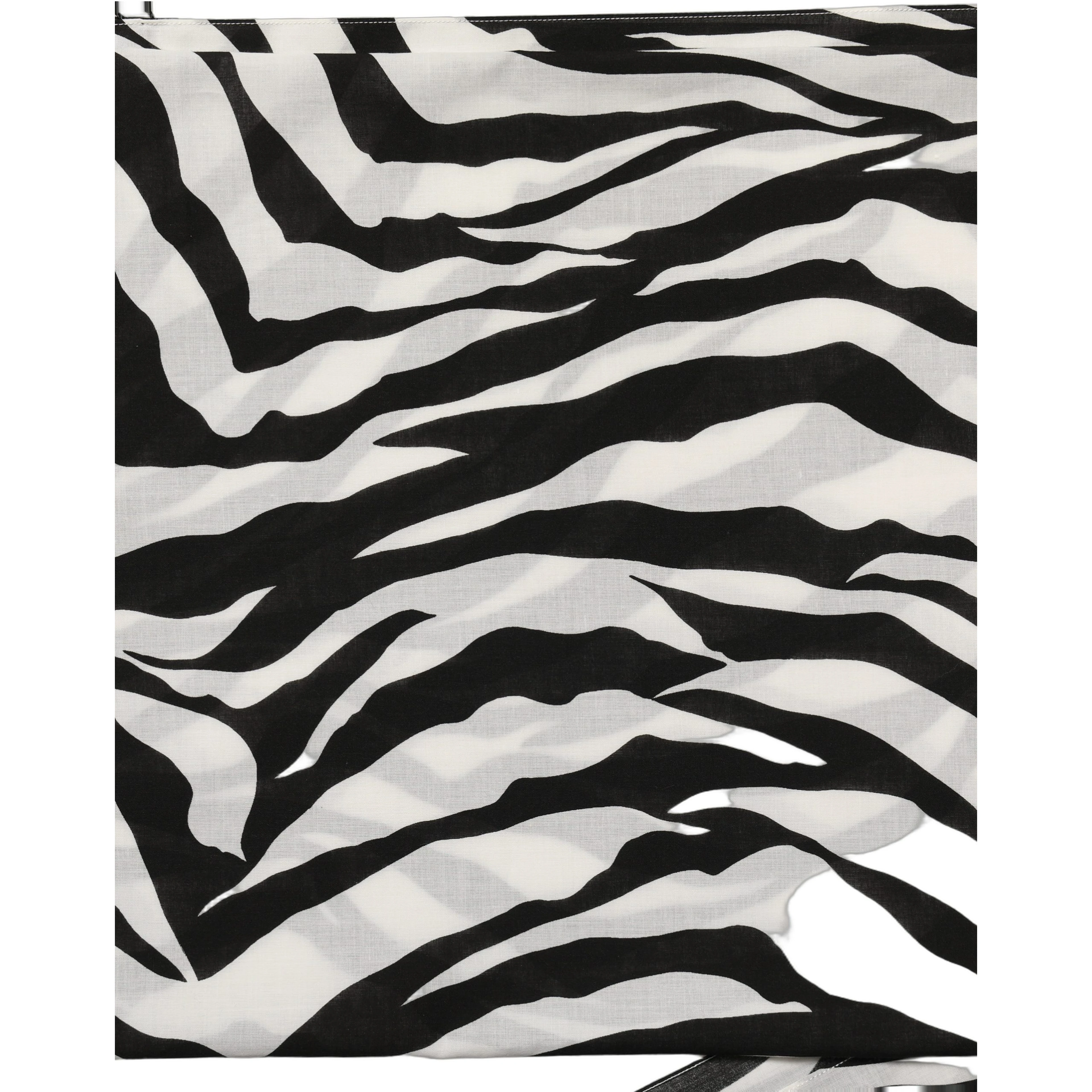Black White Zebra Cotton Lace Stole Scarf