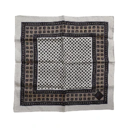 Multicolor Geometric Handkerchief Pocket Scarf