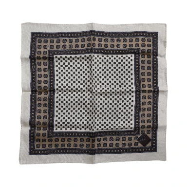 Multicolor Geometric Handkerchief Pocket Scarf