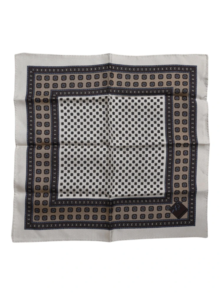 Multicolor Geometric Handkerchief Pocket Scarf