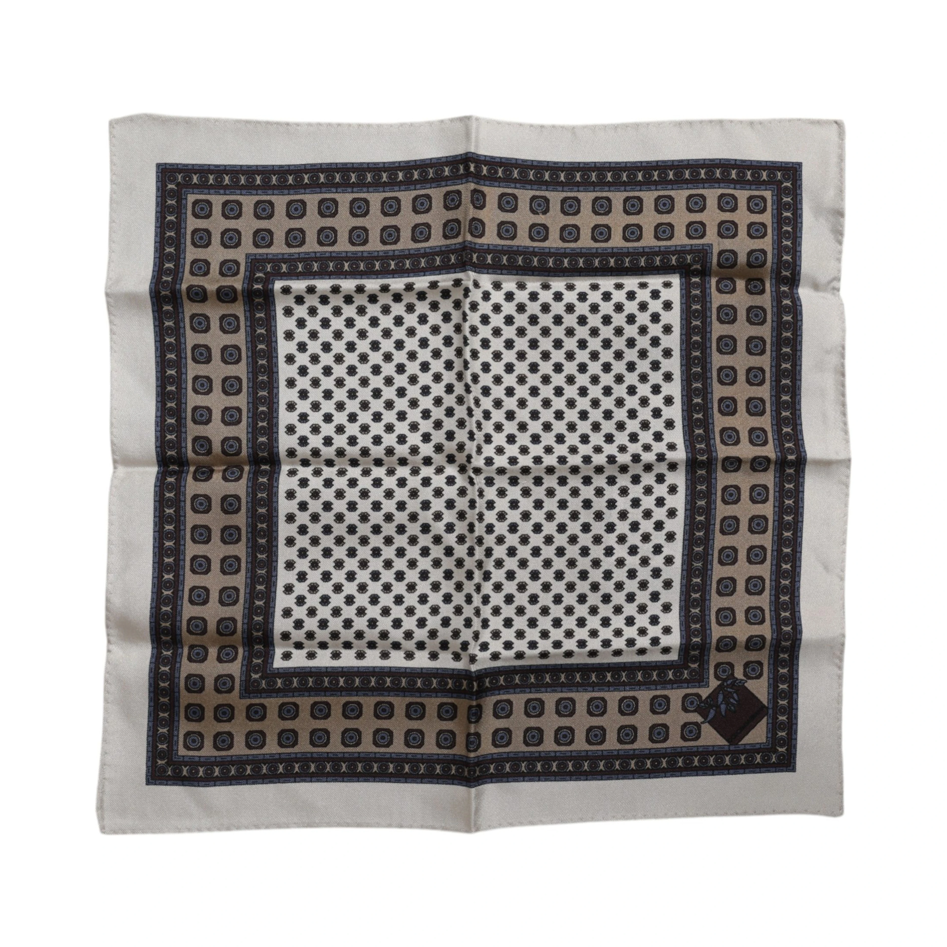 Multicolor Geometric Handkerchief Pocket Scarf