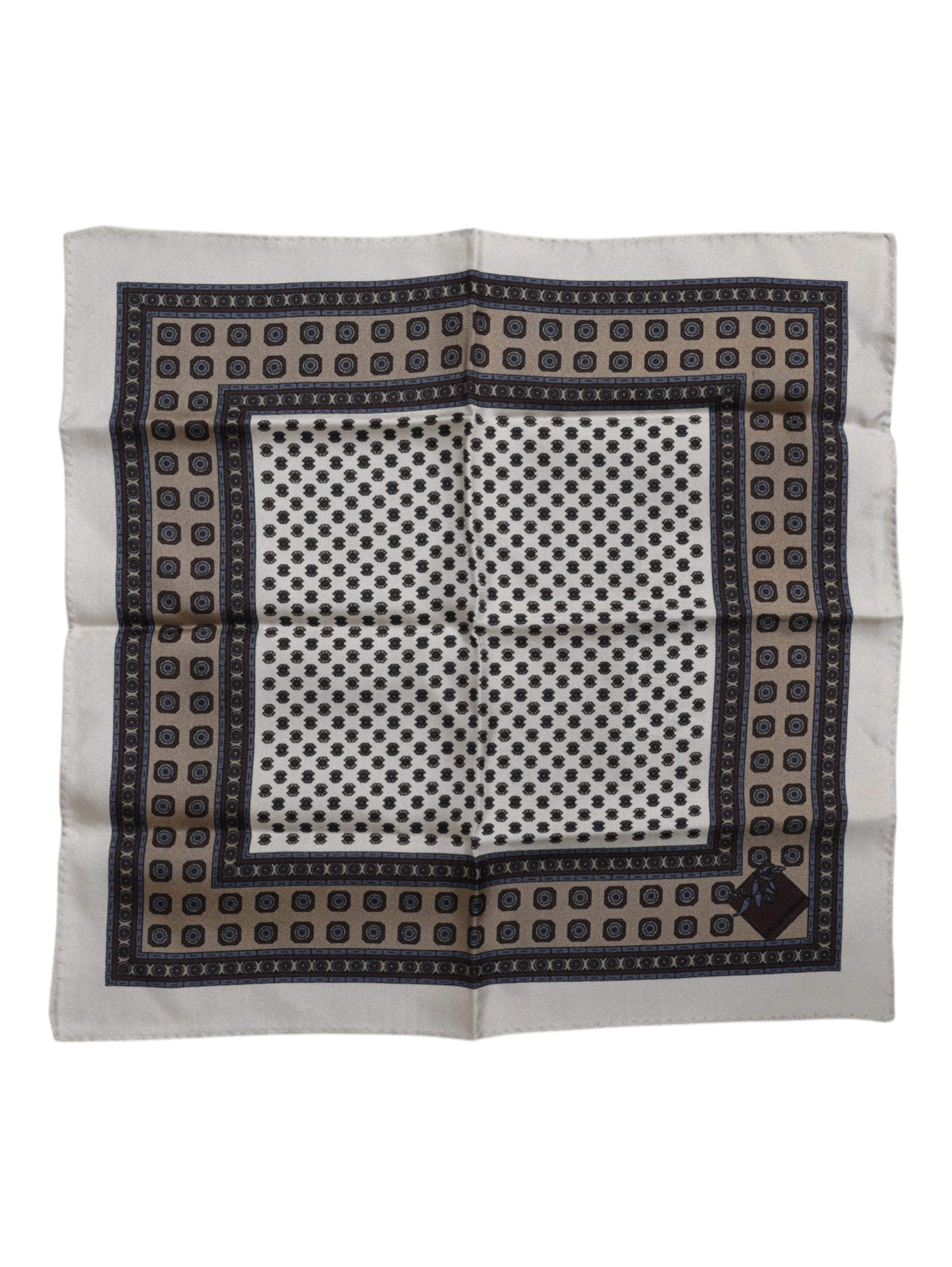 Multicolor Geometric Handkerchief Pocket Scarf