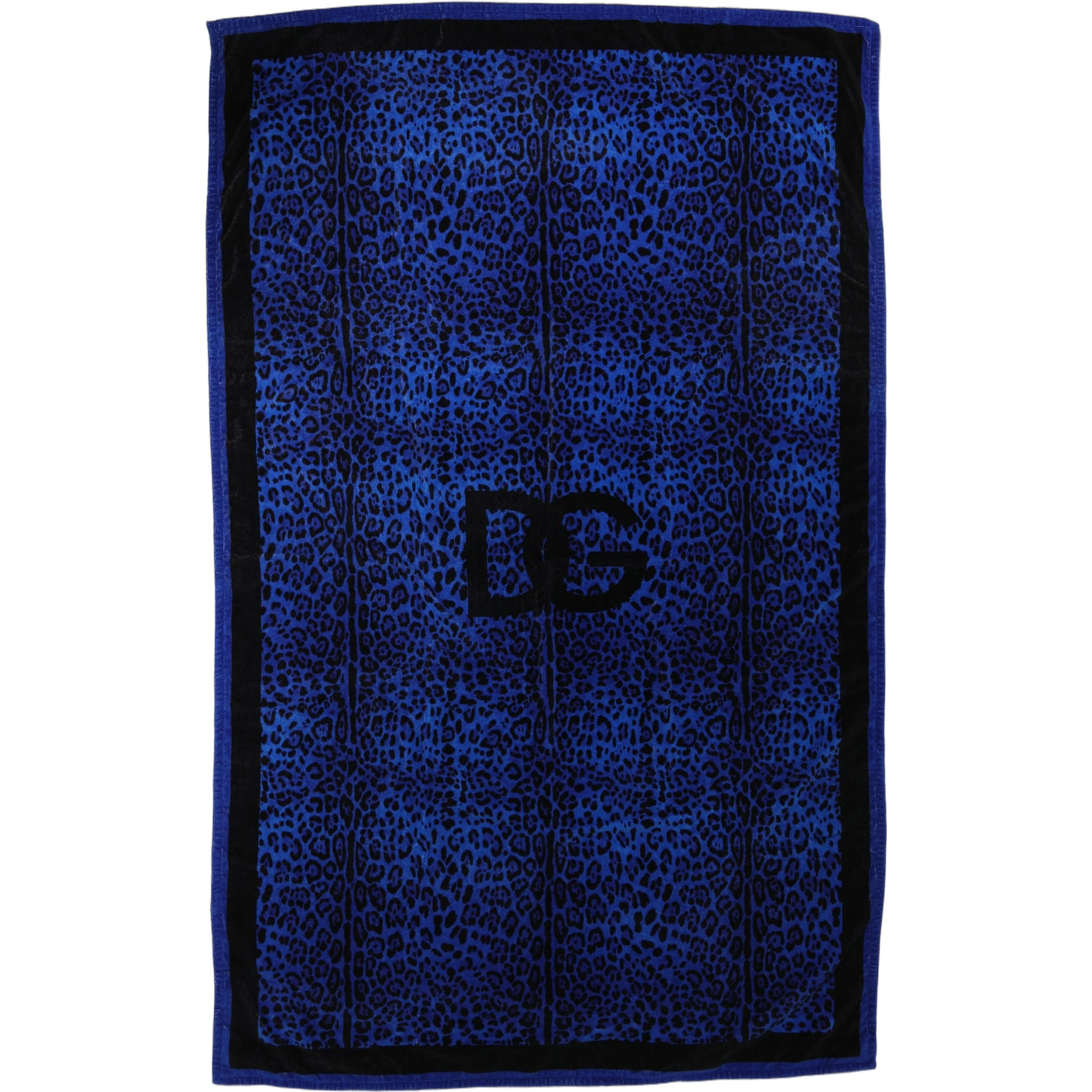 Royal Blue Leopard DG Logo 100% Cotton Beach Towel