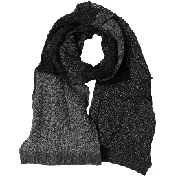 Multicolor Patchwork Wool Knit Shawl Scarf