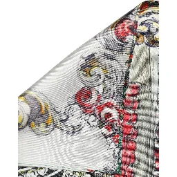 Multicolor Silk Printed Square Foulard Scarf