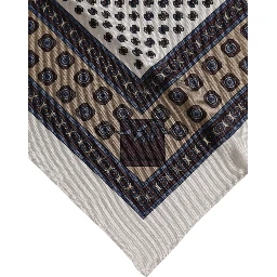Multicolor Geometric Handkerchief Pocket Scarf