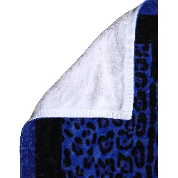 Royal Blue Leopard DG Logo 100% Cotton Beach Towel