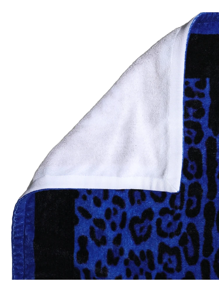 Royal Blue Leopard DG Logo 100% Cotton Beach Towel alternative