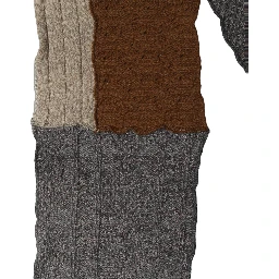 Multicolor Patchwork Wool Knit Shawl Scarf
