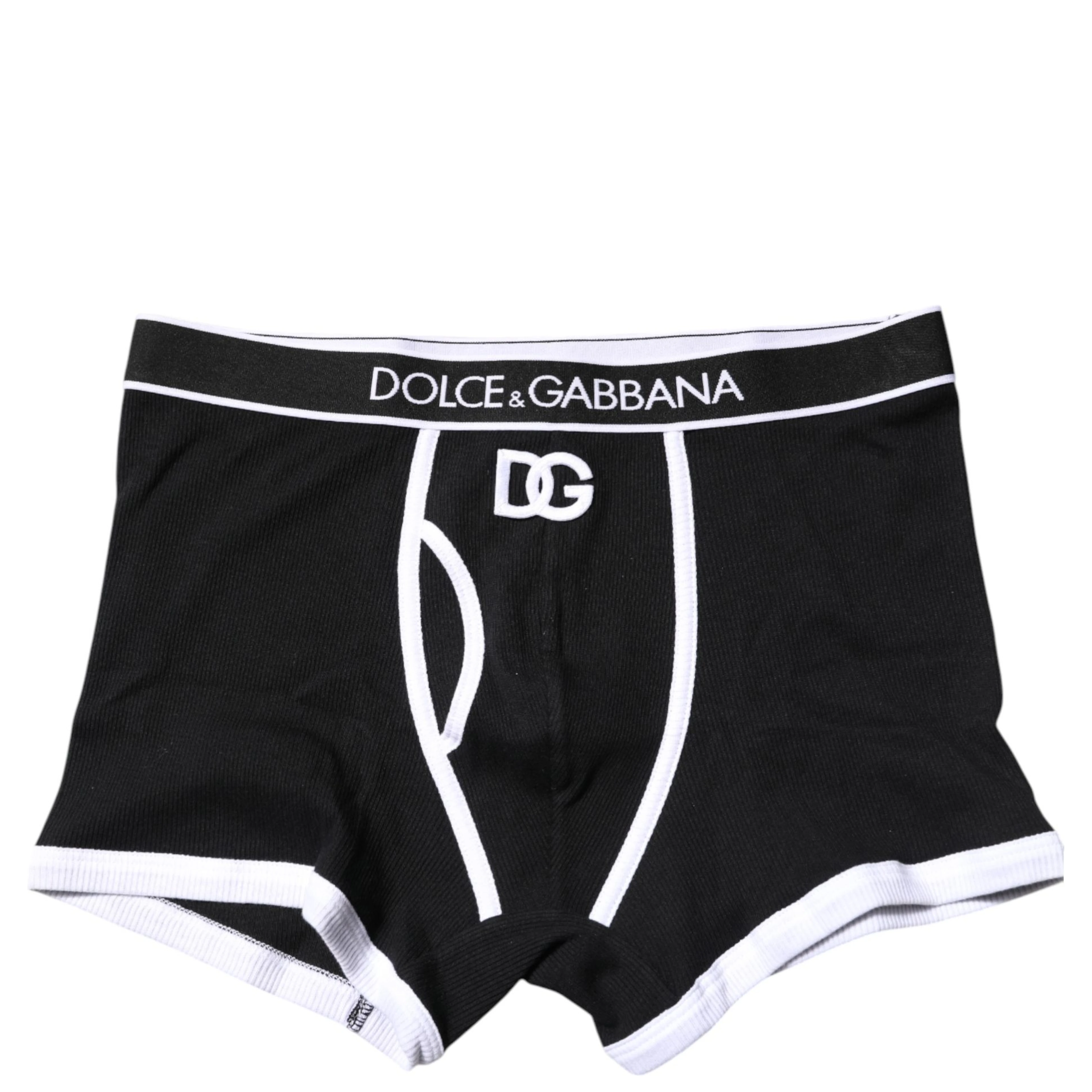 Black DG Interlock Regular Boxer Underwear