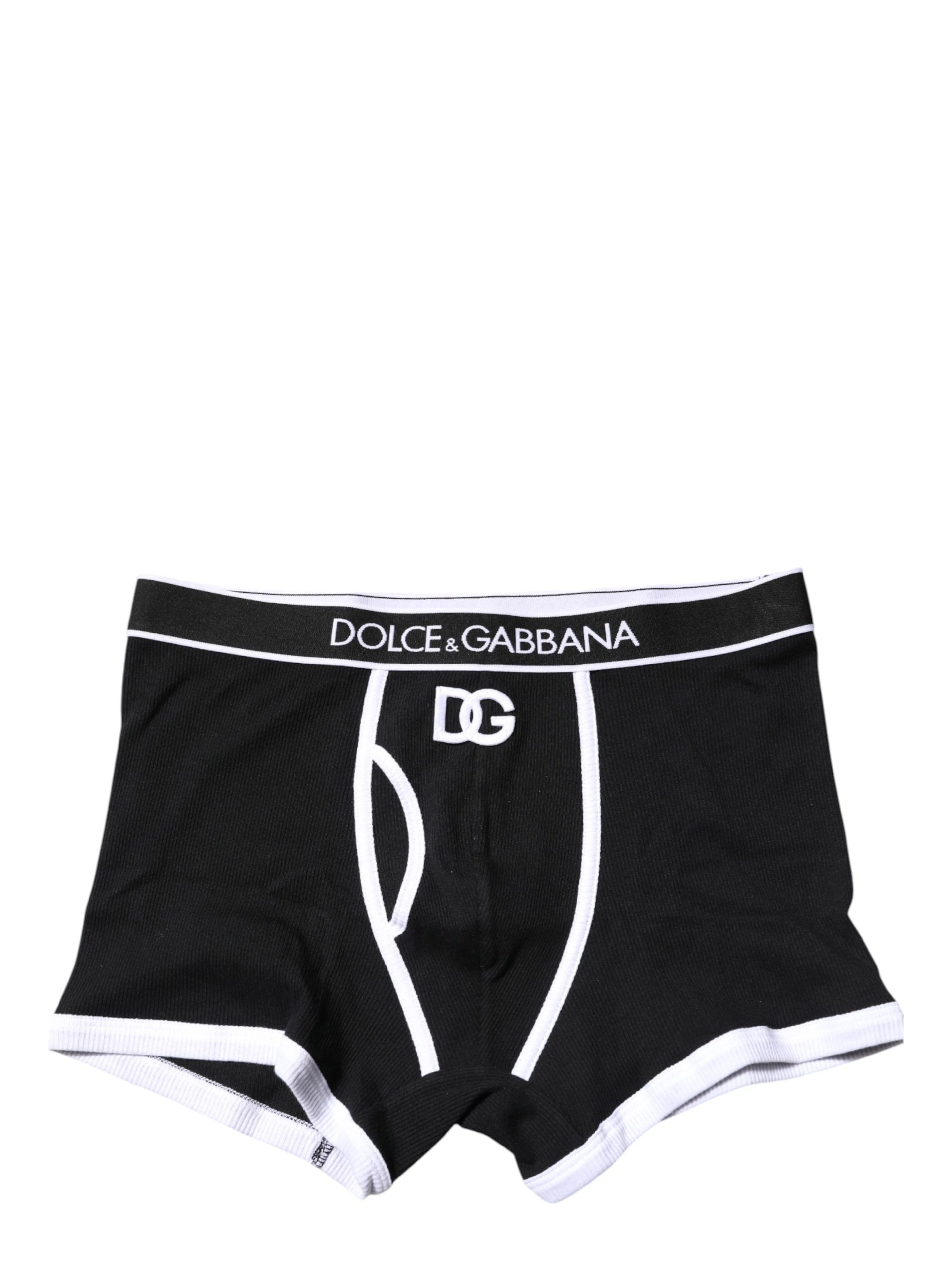 Black DG Interlock Regular Boxer Underwear