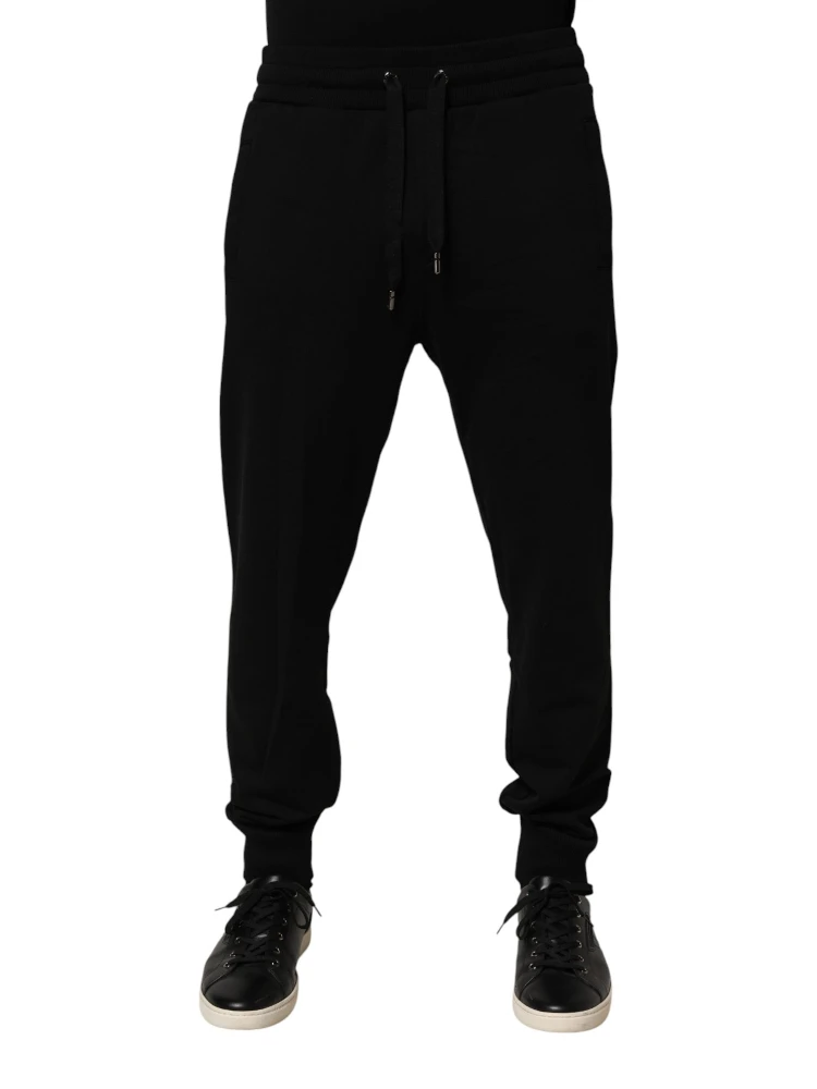 Black Cotton Jogger Men Sweatpants Pants