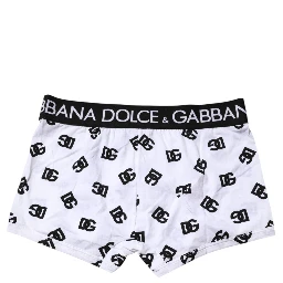 White DG Logo Print Regular Boxer Underwear