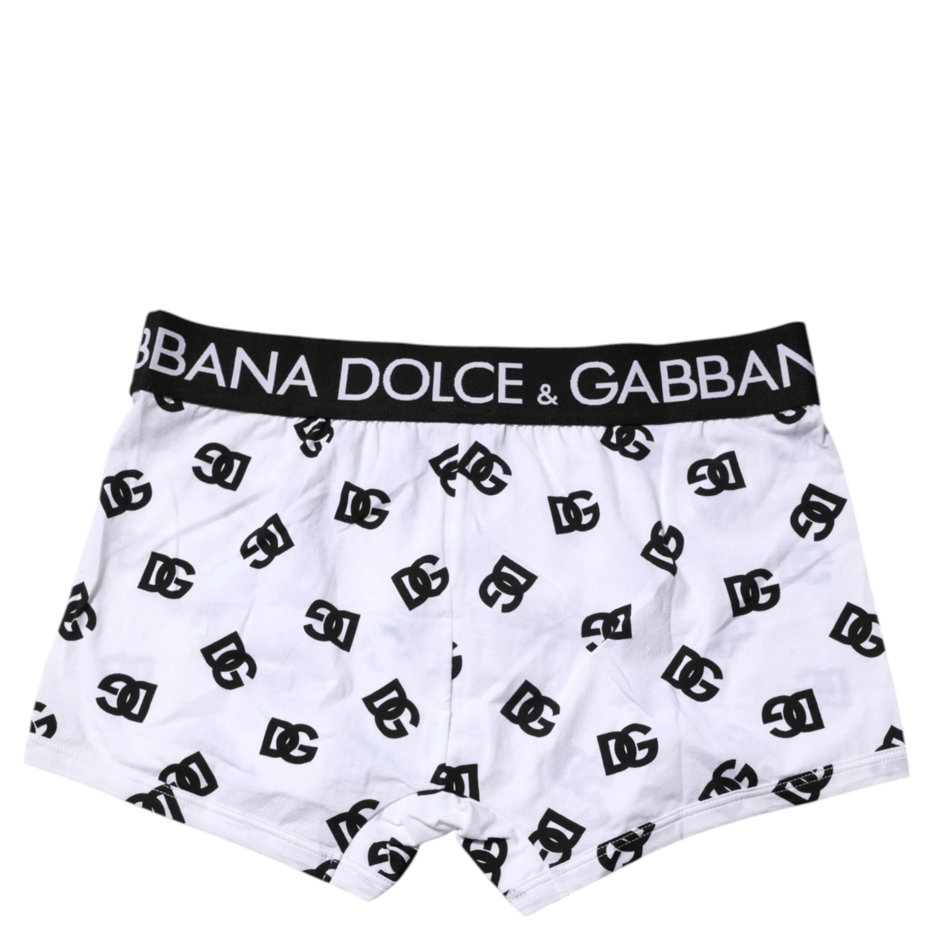 White DG Logo Print Regular Boxer Underwear