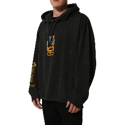 Black Cotton DG Shield Hooded Sweatshirt Sweater
