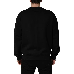Black Cotton DG Crew Neck Sweatshirt Sweater