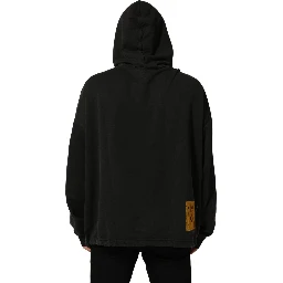 Black Cotton DG Shield Hooded Sweatshirt Sweater