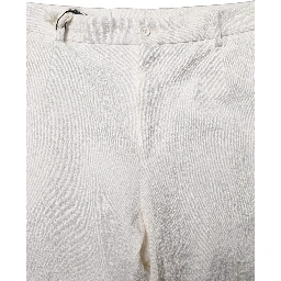 White Cotton StraightLeg Casual Trouser Pants