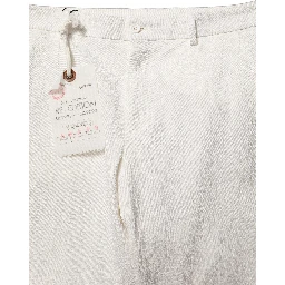 White Cotton StraightLeg Casual Trouser Pants