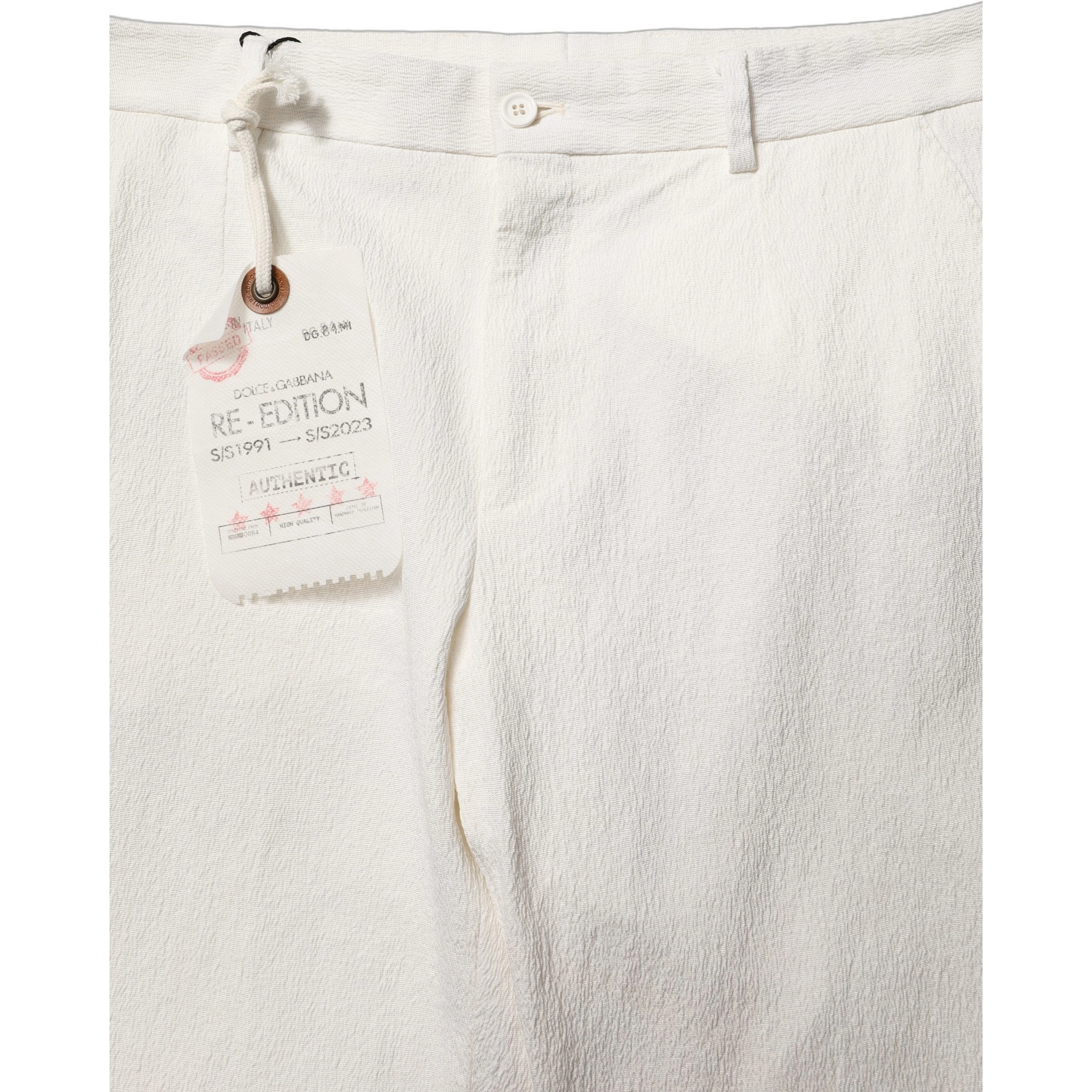 White Cotton StraightLeg Casual Trouser Pants