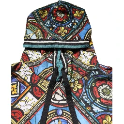 Multicolor Printed Hooded Sweatshirt Sweater
